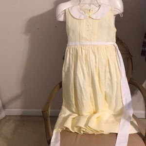 Strasburg finest soft yellow dress hand smocked 6y
